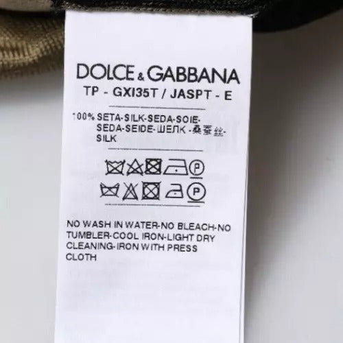 Багатоколірна футболка поло Dolce &amp; Gabbana з камуфляжним коміром