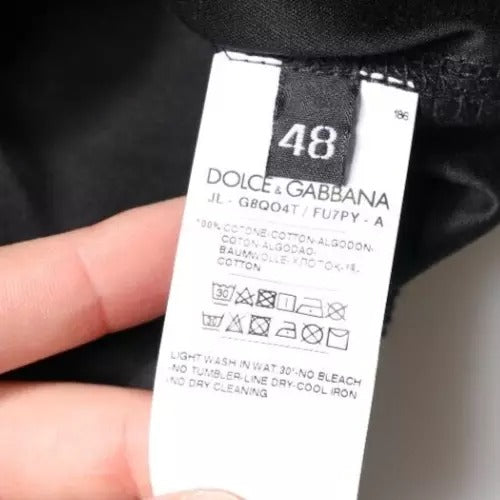 Чорна футболка-поло Dolce &amp; Gabbana з коміром DG і короткими рукавами
