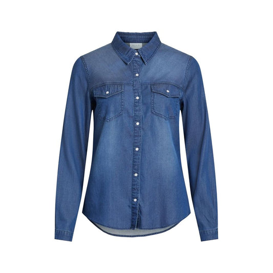 Синій бавовняний светр Vila Clothes