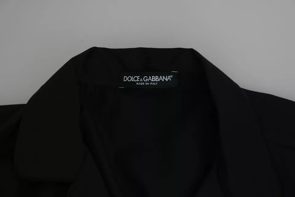 Синя бавовняна смугаста піжамна сорочка Dolce &amp; Gabbana