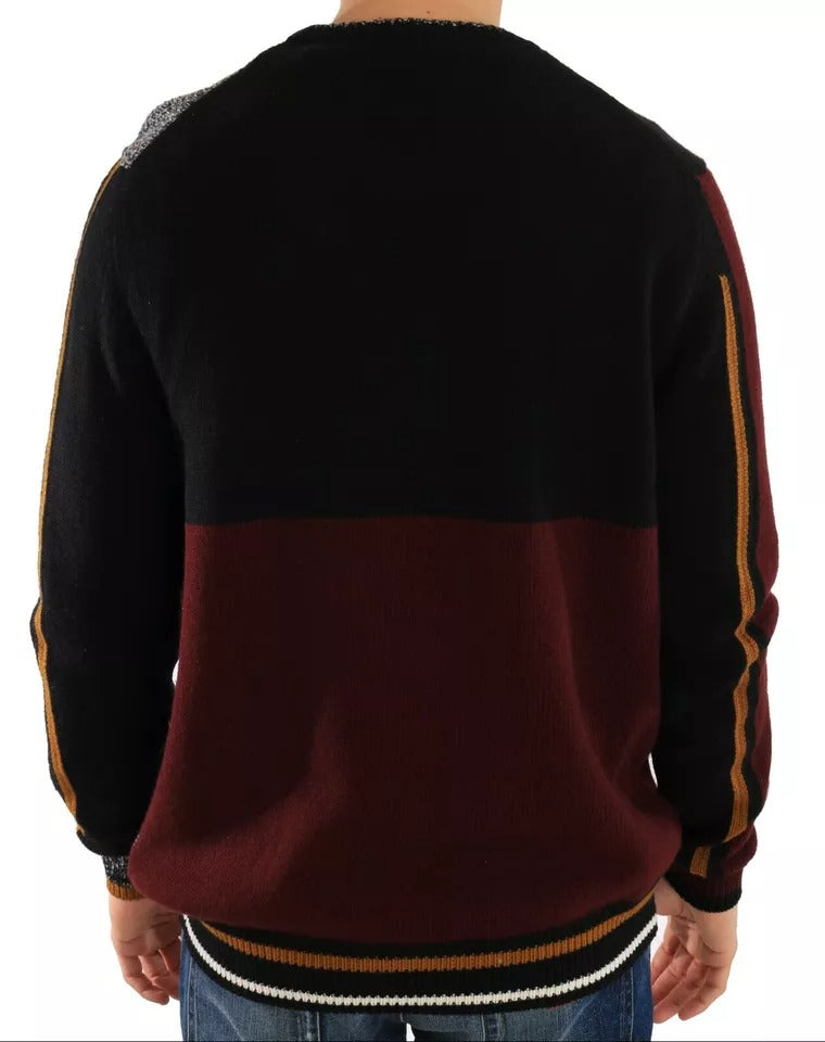 В'язаний кашеміровий вовняний светр Dolce &amp; Gabbana Multicolor KING Knight Monkey