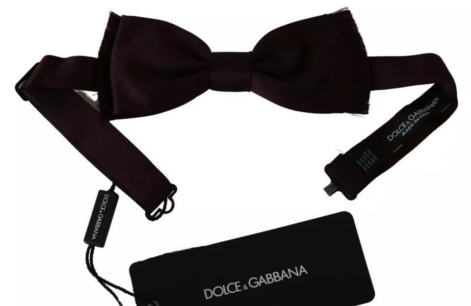 Однотонна класична краватка Dolce &amp; Gabbana Bordeaux Red Silk