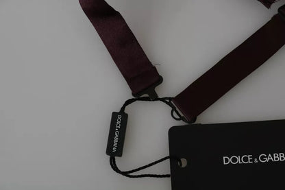 Однотонна класична краватка Dolce &amp; Gabbana Bordeaux Red Silk