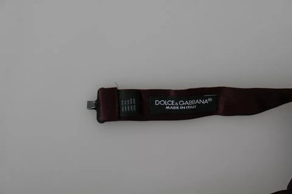 Однотонна класична краватка Dolce &amp; Gabbana Bordeaux Red Silk