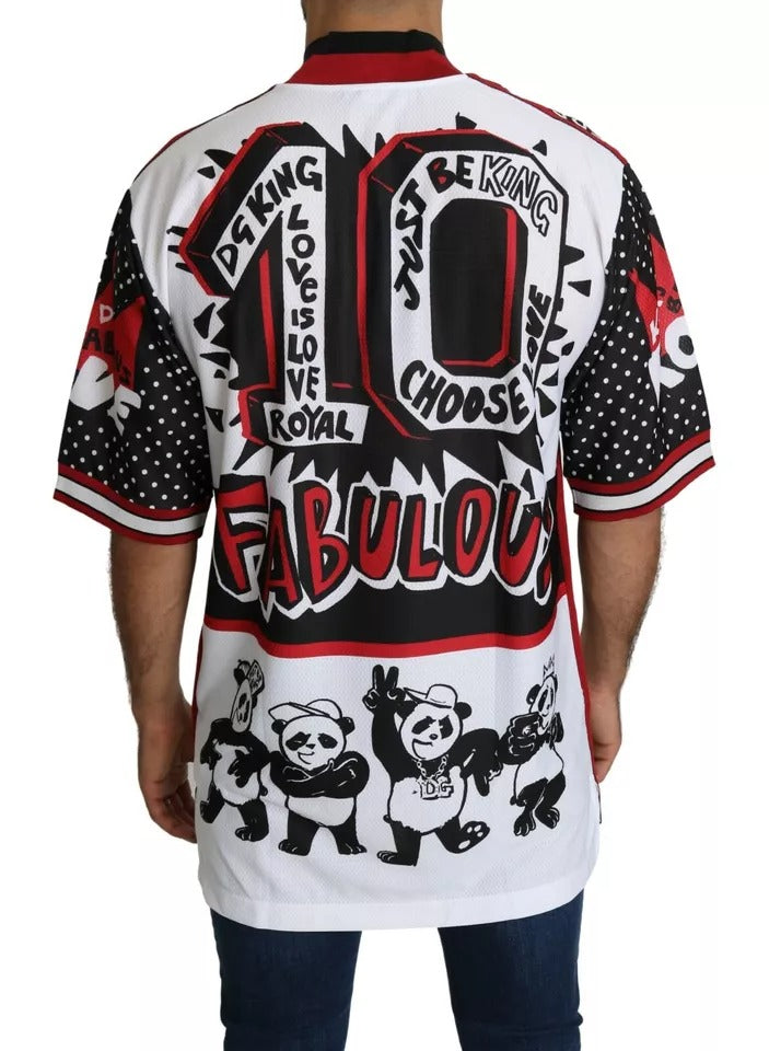 Поліестерова футболка Dolce &amp; Gabbana White King Panda