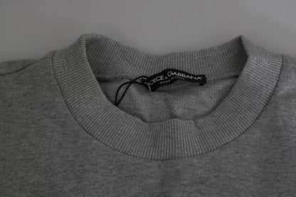 Бавовняний пуловер із принтом Dolce &amp; Gabbana Grey Crown King