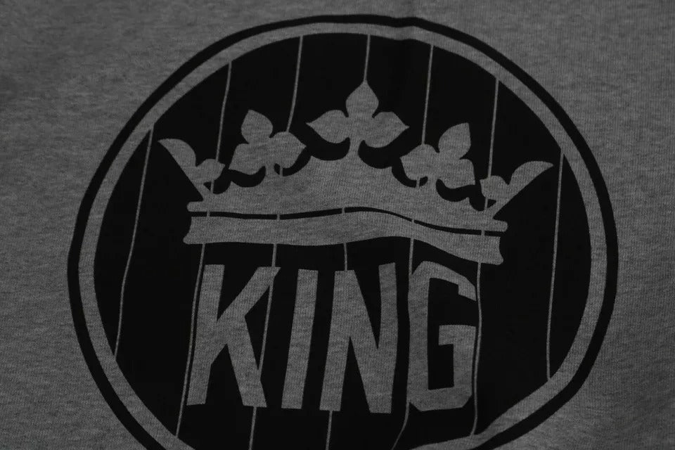 Бавовняний пуловер із принтом Dolce &amp; Gabbana Grey Crown King