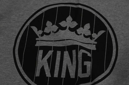 Бавовняний пуловер із принтом Dolce &amp; Gabbana Grey Crown King