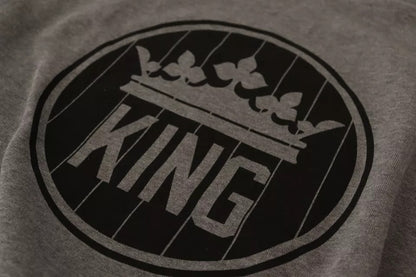 Бавовняний пуловер Dolce &amp; Gabbana Grey Crown King