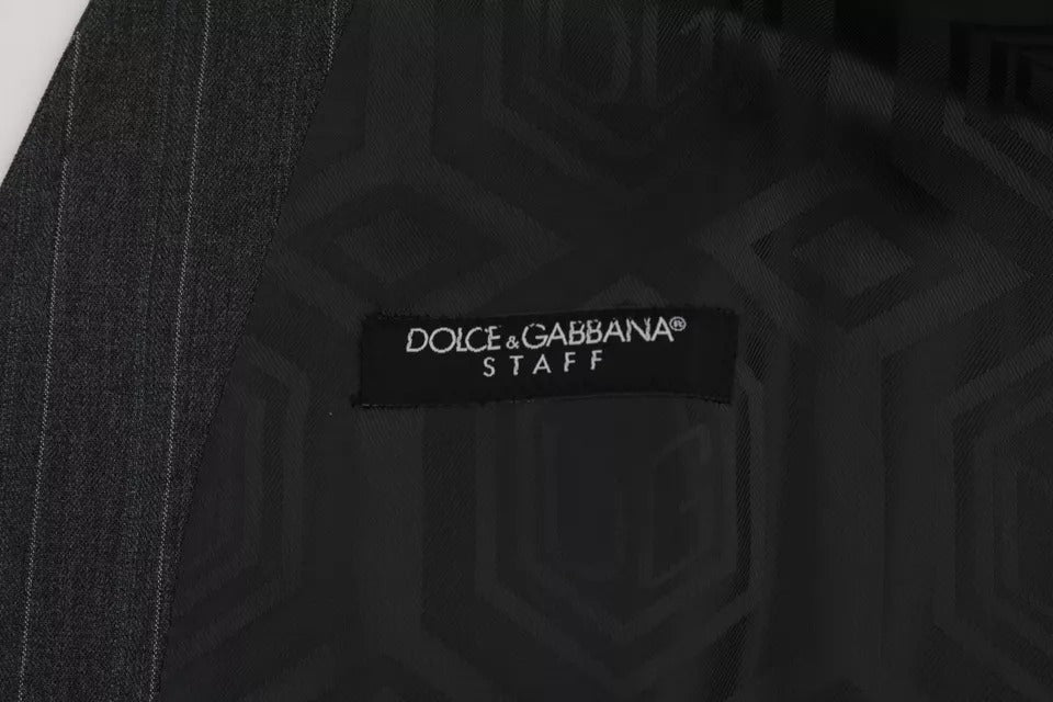 Жилет із сірої вовни Dolce &amp; Gabbana