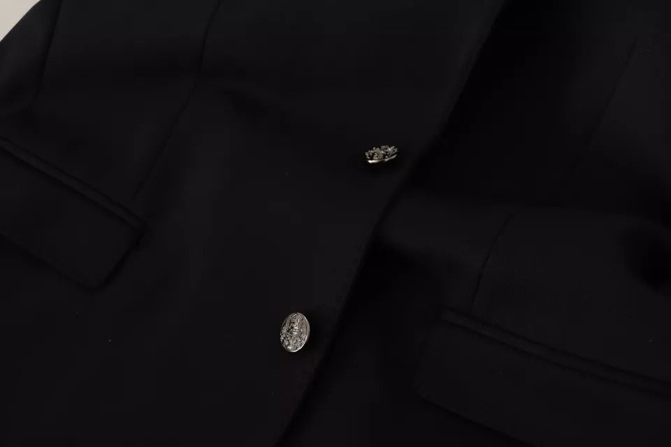 Чорна бавовняна приталена куртка Dolce &amp; Gabbana