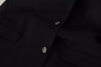 Чорна бавовняна приталена куртка Dolce &amp; Gabbana