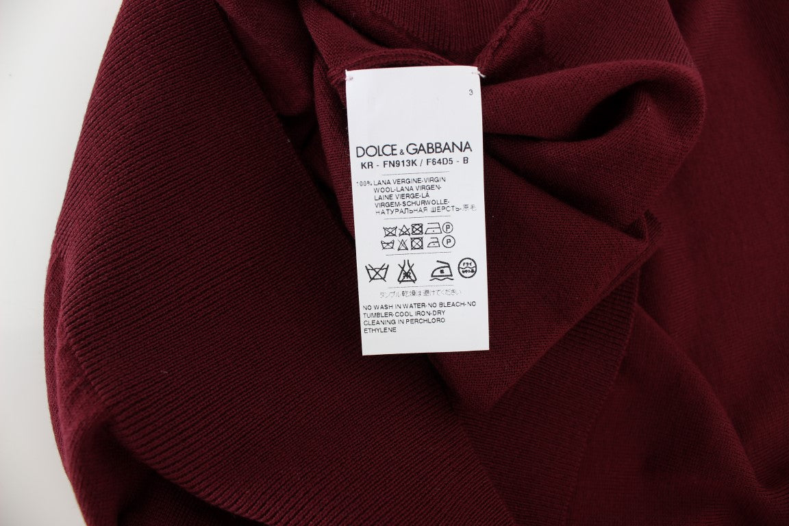 Елегантний червоний вовняний пуловер без рукавів Dolce &amp; Gabbana