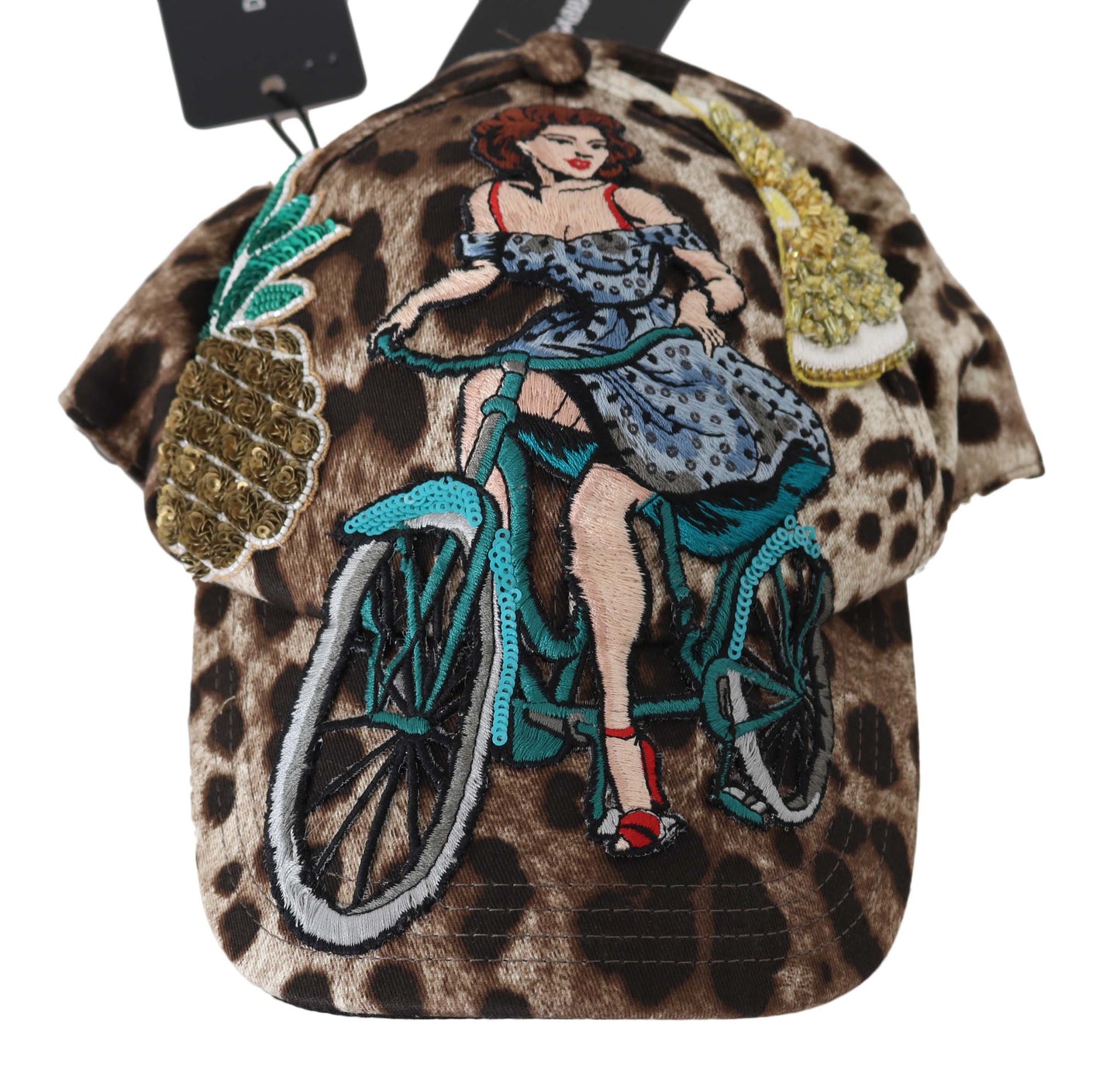 Елегантна бейсболка Dolce &amp; Gabbana з леопардовим паєтками