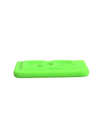 Dolce & Gabbana Neon Green Silicon Embossed Logo Card Holder Wallet