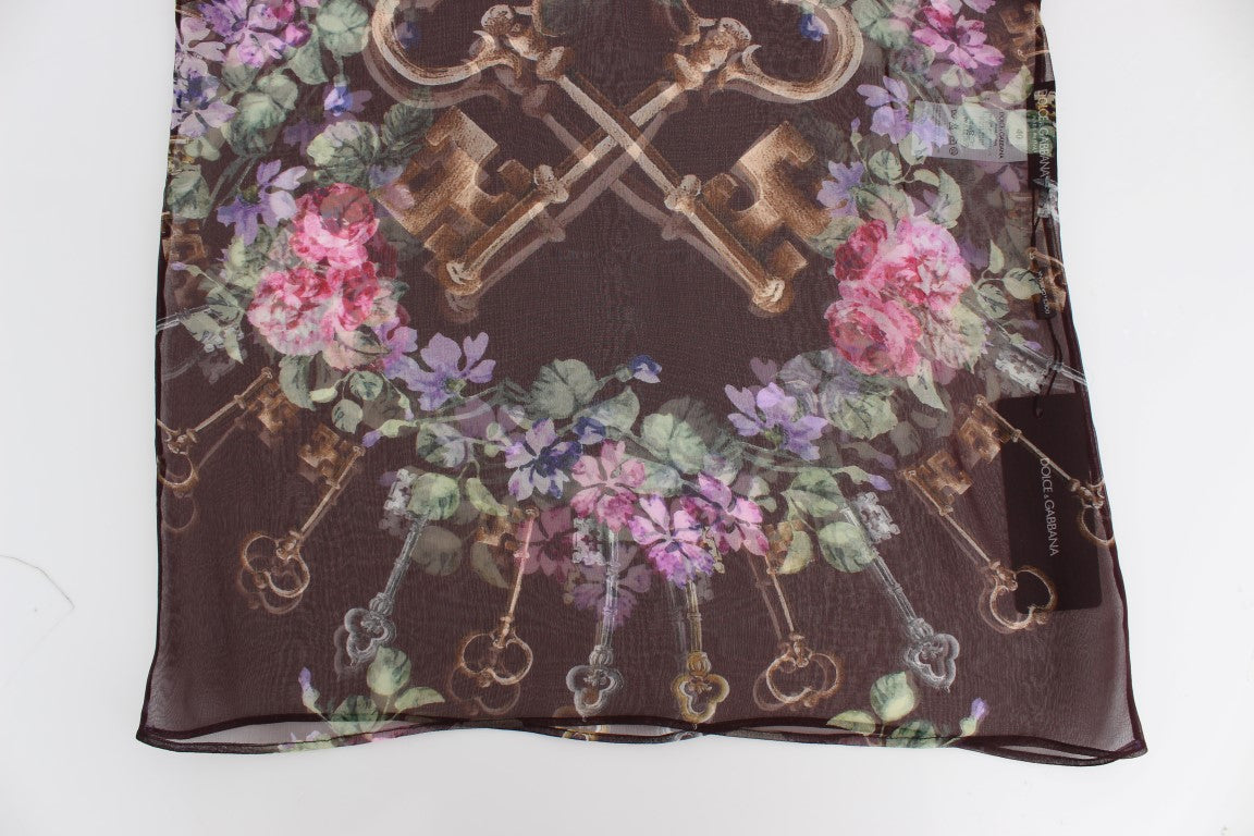 Елегантна шовкова блуза Dolce &amp; Gabbana з квітковим принтом і рукавами-ковпаками