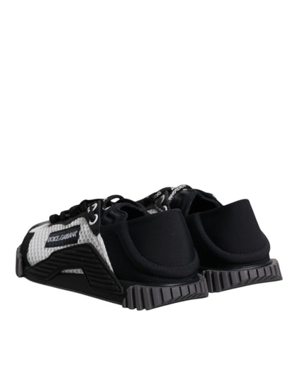 Dolce & Gabbana Black White Mesh NS1 Low Top Sneakers Shoes