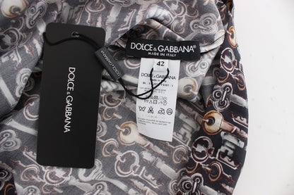 Шовкова блуза Dolce &amp; Gabbana Enchanted Sicily з принтом ключів