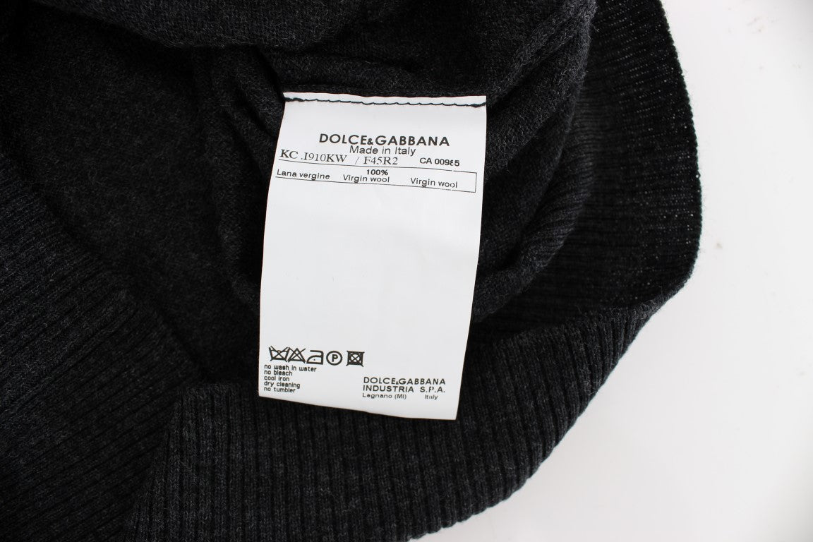 Елегантний сірий вовняний светр-джемпер Dolce &amp; Gabbana