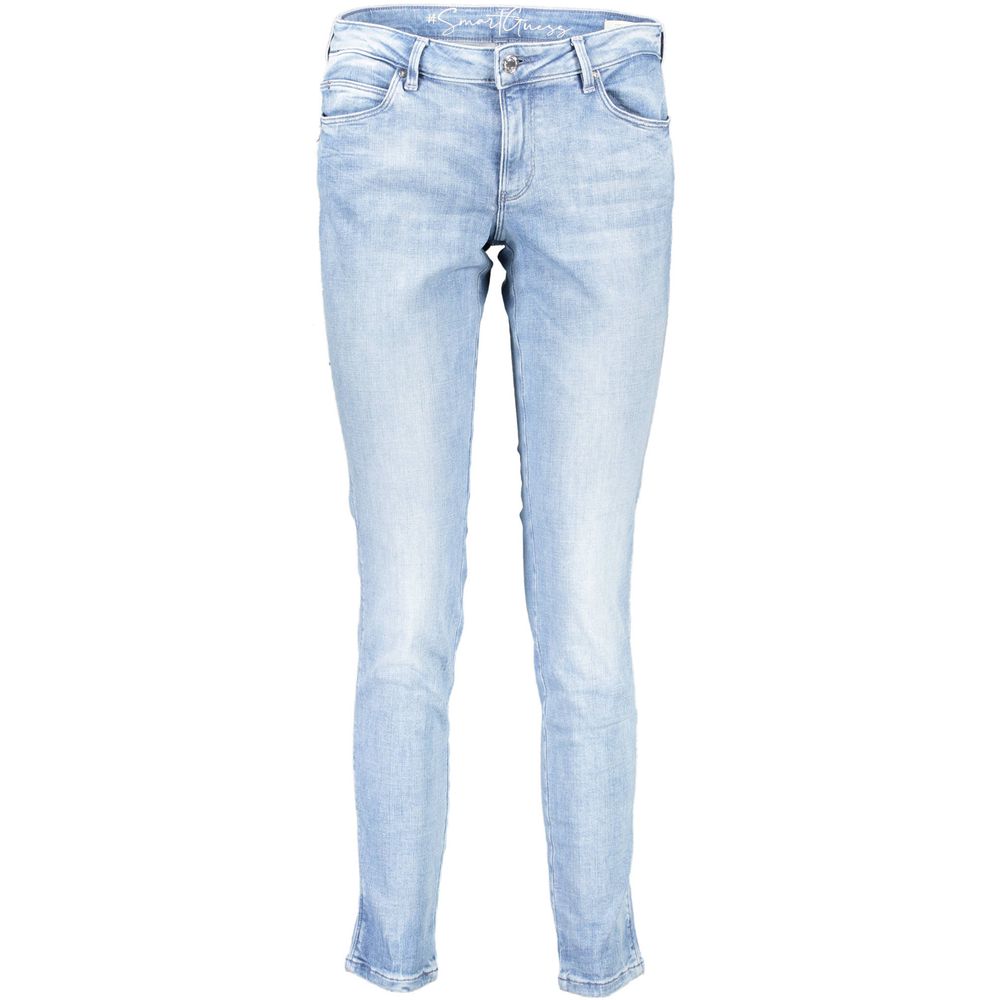 Світло-блакитні бавовняні жіночі джинси Guess Jeans