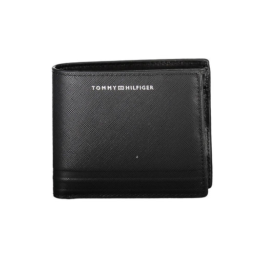 Чорний шкіряний чоловічий гаманець Tommy Hilfiger