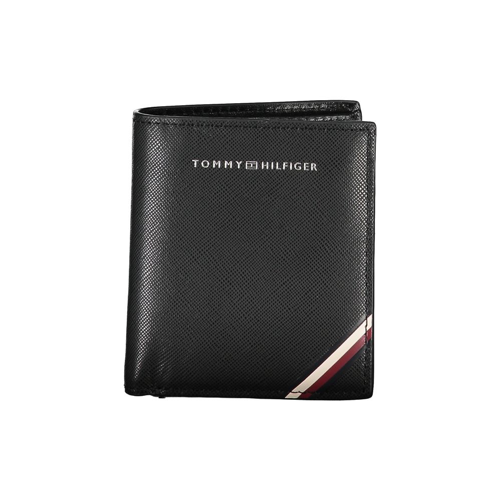 Чорний шкіряний чоловічий гаманець Tommy Hilfiger