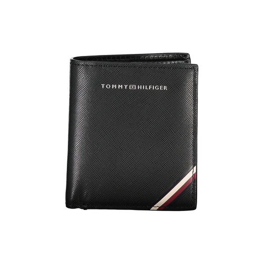 Чорний шкіряний чоловічий гаманець Tommy Hilfiger