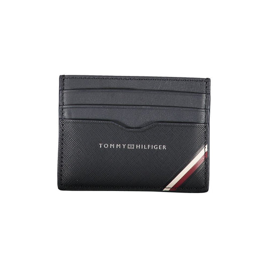 Синій шкіряний чоловічий гаманець Tommy Hilfiger