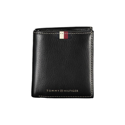 Чорний шкіряний чоловічий гаманець Tommy Hilfiger