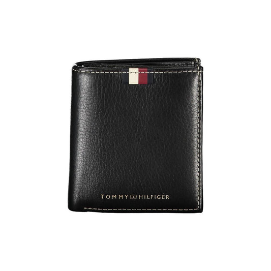 Чорний шкіряний чоловічий гаманець Tommy Hilfiger