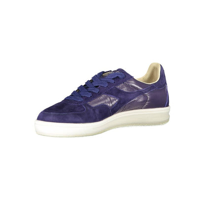 Сині шкіряні жіночі кросівки Diadora