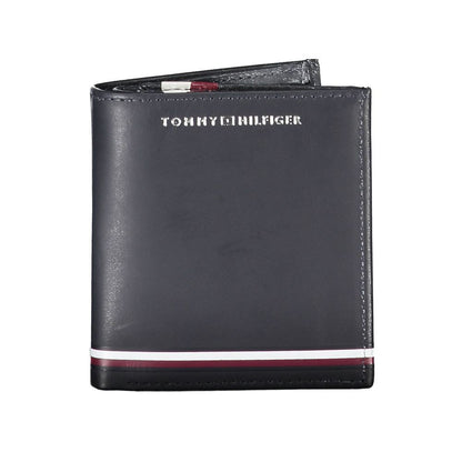 Синій шкіряний чоловічий гаманець Tommy Hilfiger