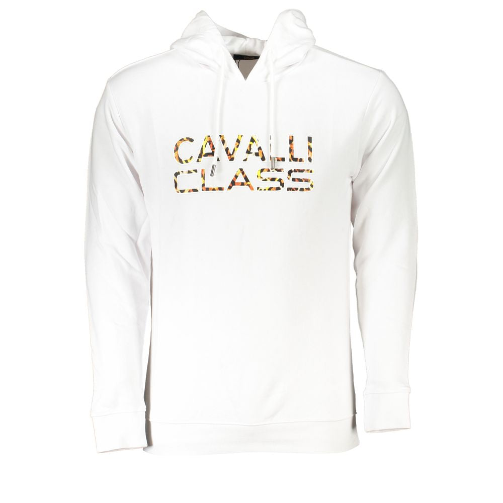 Білий бавовняний чоловічий светр Cavalli Class