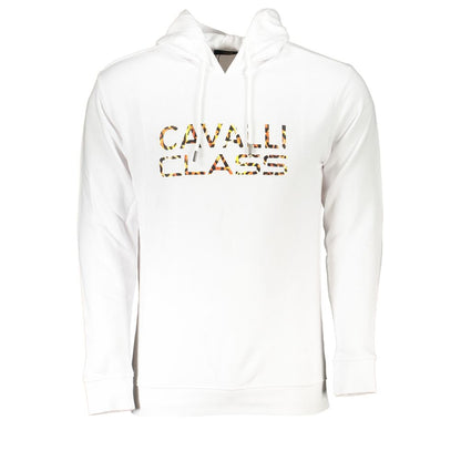 Білий бавовняний чоловічий светр Cavalli Class