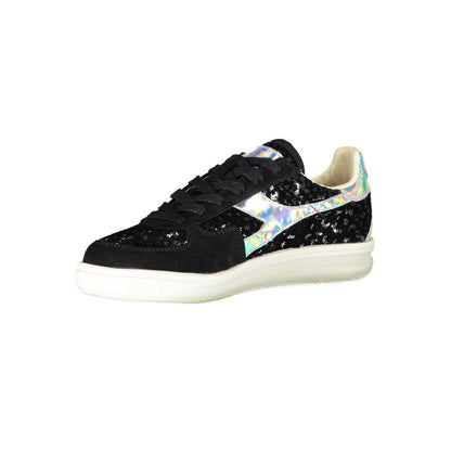 Чорні шкіряні жіночі кросівки Diadora