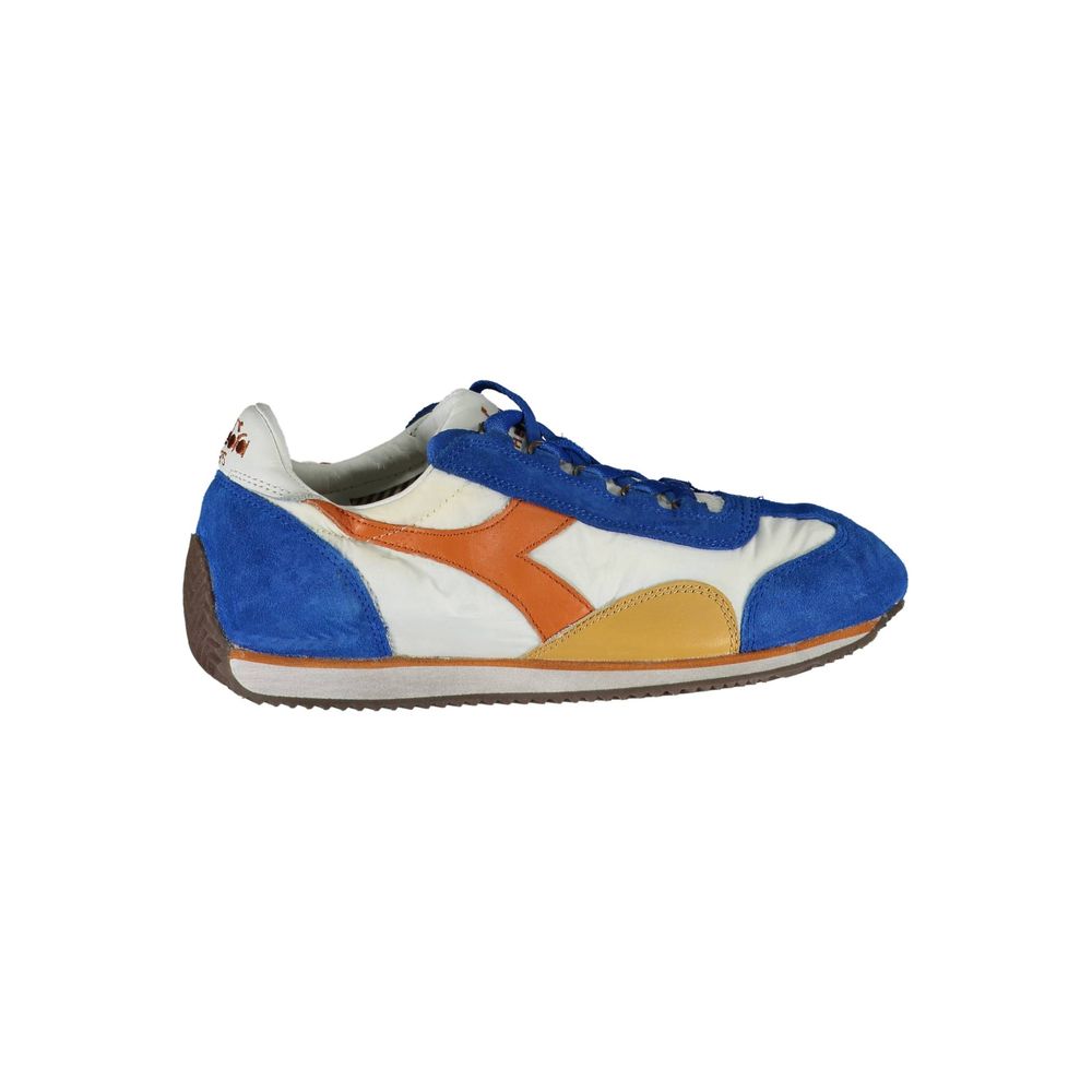 Сині шкіряні жіночі кросівки Diadora