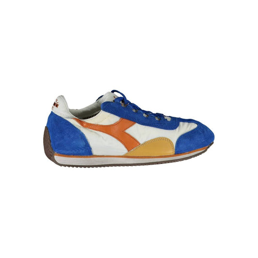 Сині шкіряні жіночі кросівки Diadora