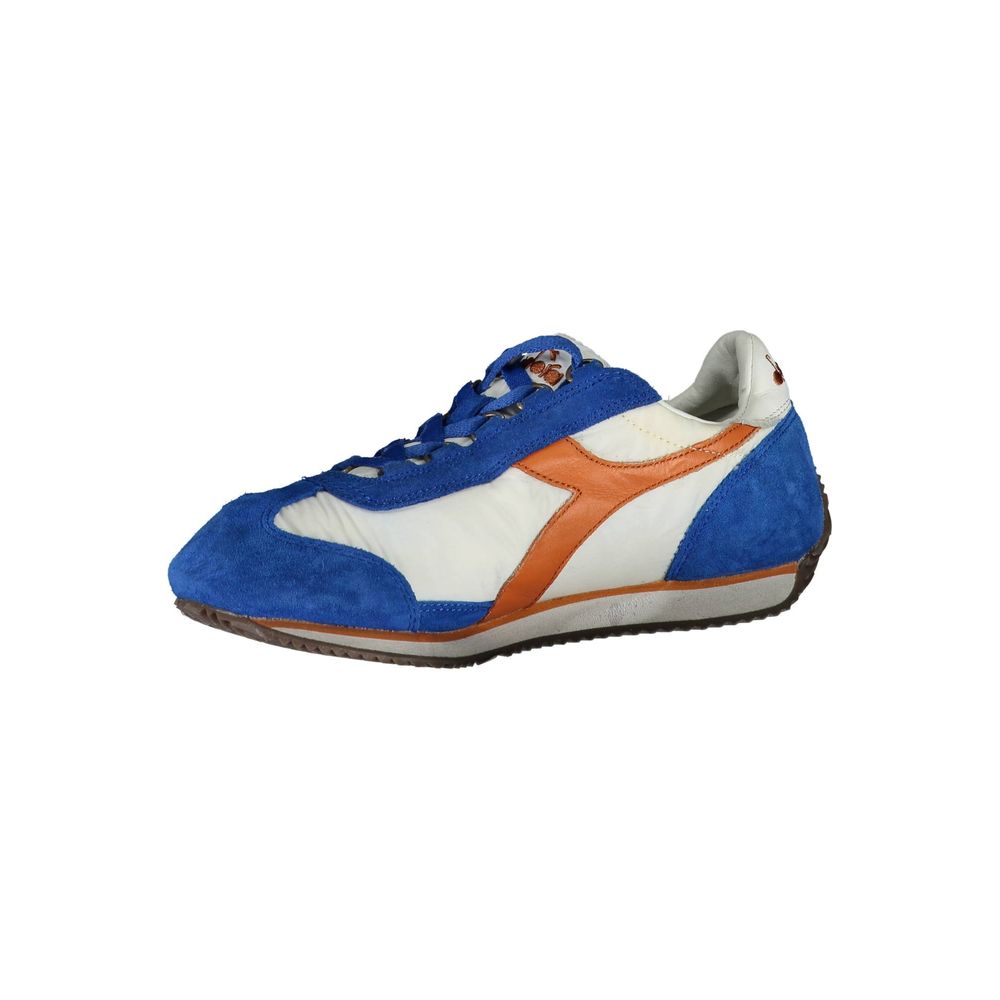 Сині шкіряні жіночі кросівки Diadora