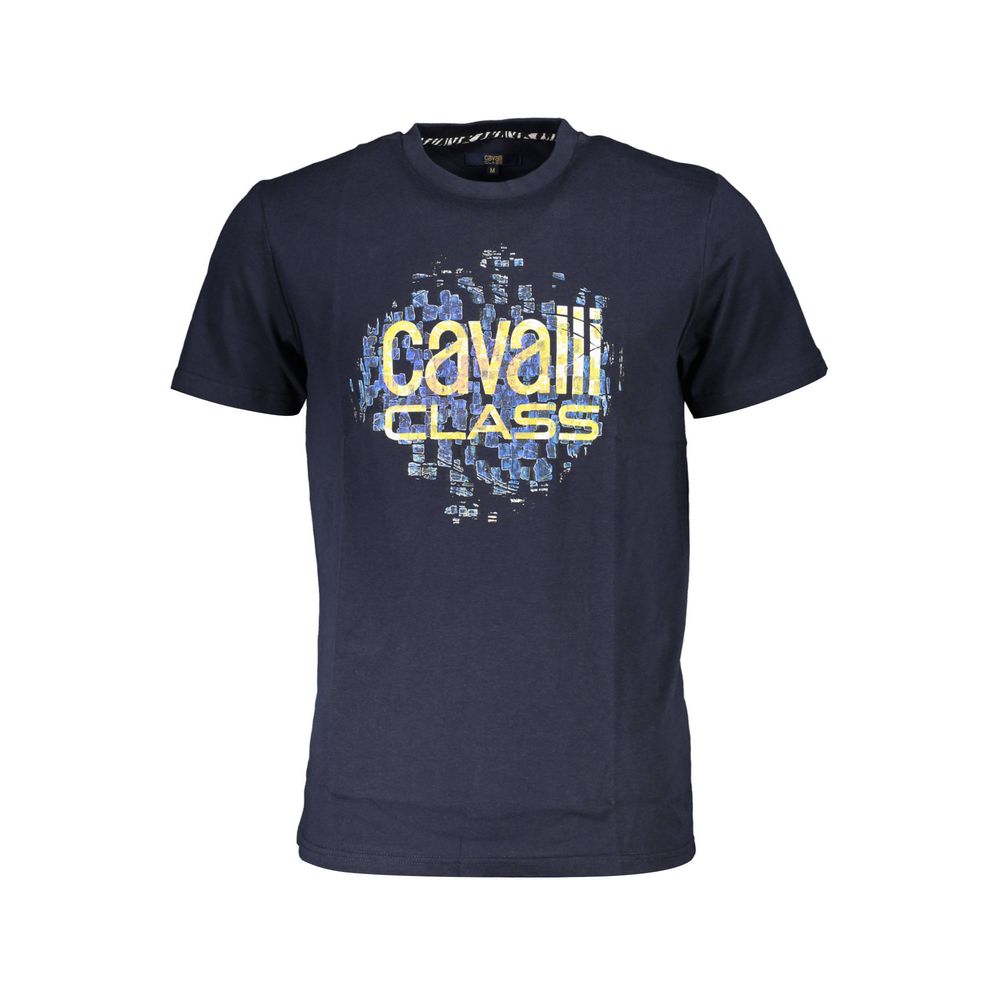 Синя бавовняна футболка Cavalli Class