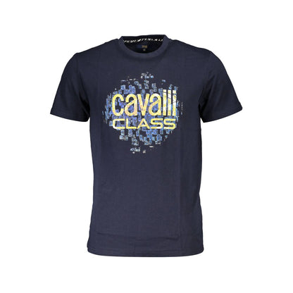 Синя бавовняна футболка Cavalli Class