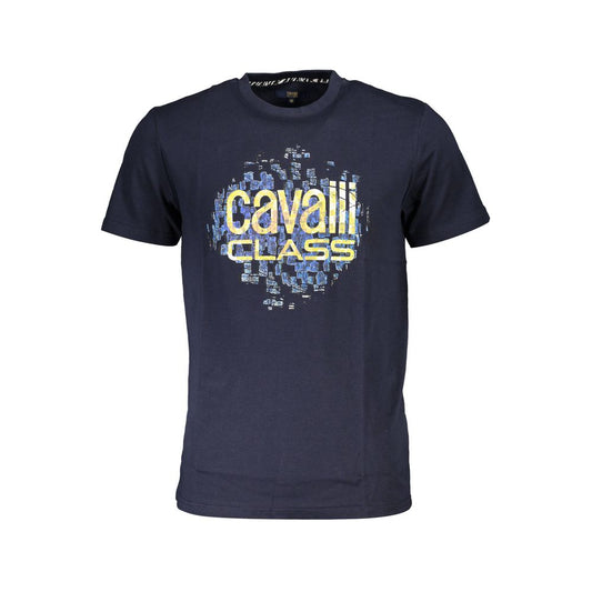Синя бавовняна футболка Cavalli Class