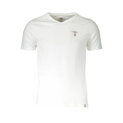Біла бавовняна футболка Aeronautica Militare