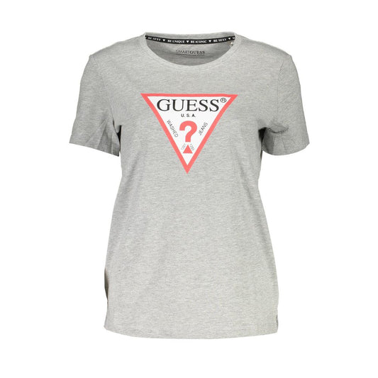 Сіра бавовняна жіноча футболка Guess Jeans