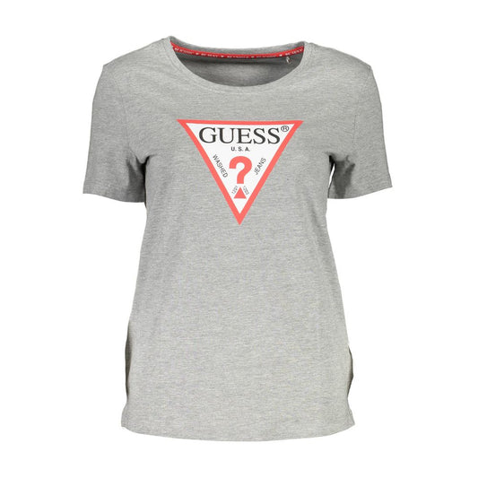 Сіра бавовняна жіноча футболка Guess Jeans