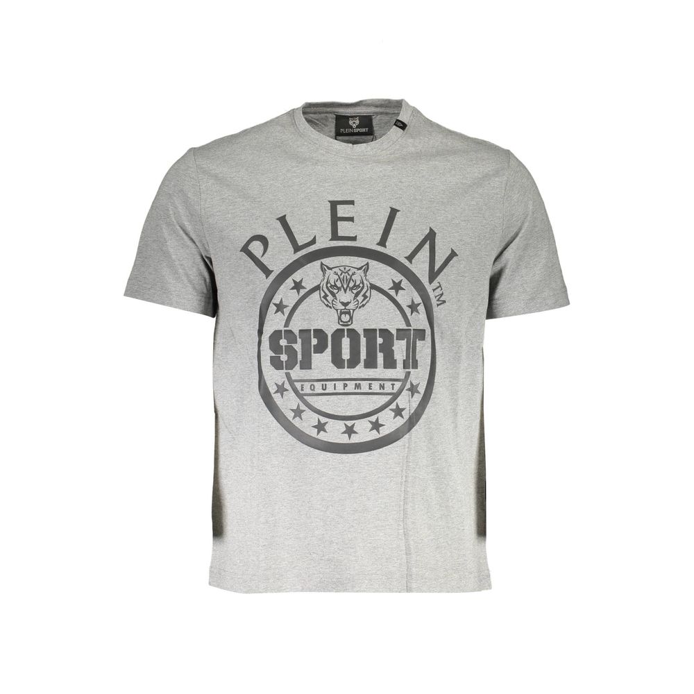 Сіра бавовняна чоловіча футболка Plein Sport