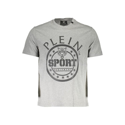 Сіра бавовняна чоловіча футболка Plein Sport