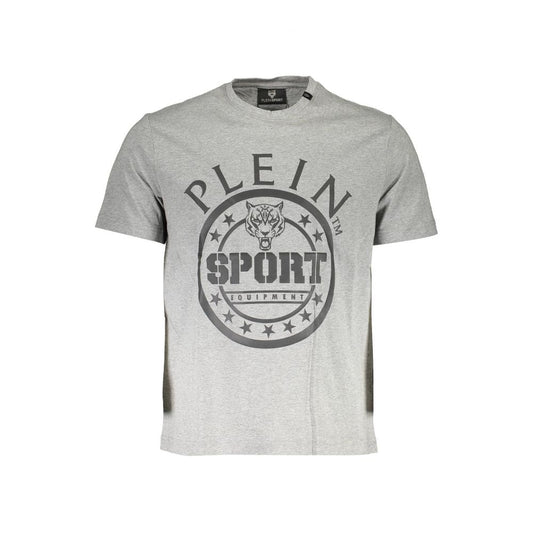 Сіра бавовняна чоловіча футболка Plein Sport