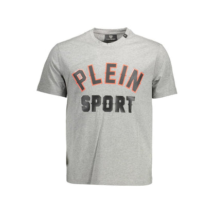 Сіра бавовняна чоловіча футболка Plein Sport