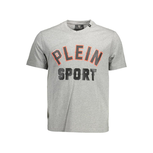 Сіра бавовняна чоловіча футболка Plein Sport
