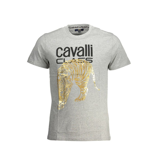 Сіра бавовняна футболка Cavalli Class